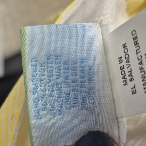 VELANI CLASSICS nautical smocked top 12m Ship + Anchor Embroidered Gingham Tank - Picture 5 of 5